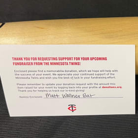 Signed Bat by Matt Wallner #38 item