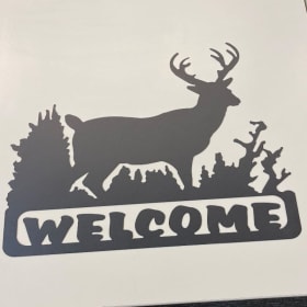 Buck Welcome Steel Sign item