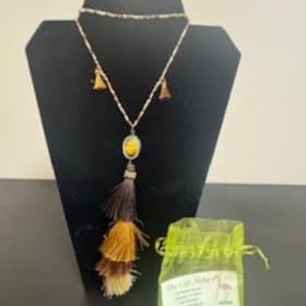 Item 27 - Tassel and Cat-Eye Necklace item