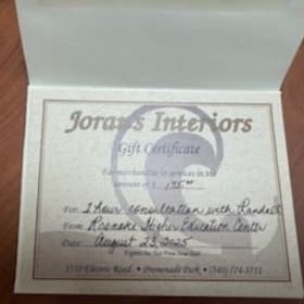 Item 32 - 1-Hour Consultation with Joran's Interior Design item
