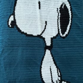 Snoopy profile afghan item