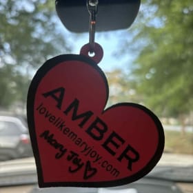 Personalized MJM Heart Keychain item