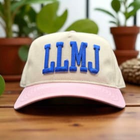 LLMJ Pink/Beige Hat - Blue font item