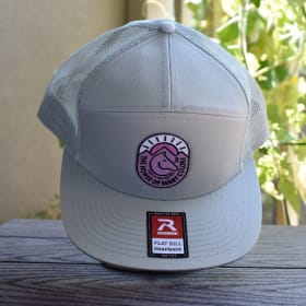 Quarry 168 7-Panel Hat – White & Purple Patch item