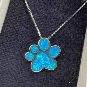 Paw Print Opal necklace item