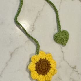 Crochet Sunflower bookmark item