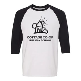 Adult Raglan 3/4 T-Shirt - Black/White item