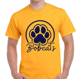 Youth (XS-XL) Bobcats Script with Paw (Gold Shirt) item