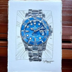 Original Painting: Rolex Submariner Date Smurf item