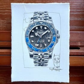 Original Painting: Rolex GMT Master II Batman item