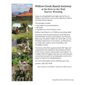 Willow Creek Ranch Getaway at the Hole-in-the-Wall item