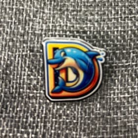 D Dolphin Mascot Croc Charm item