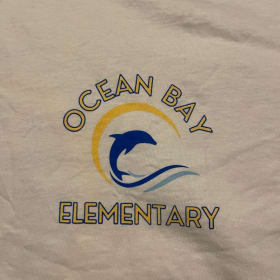 White Ocean Bay Elementary with Pocket Logo - Adult Medium item