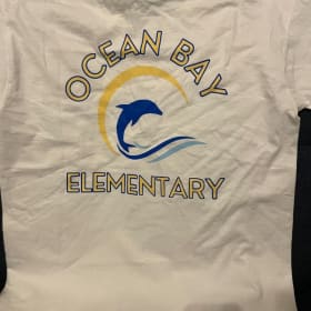 White Ocean Bay Elementary with Pocket Logo - Adult Medium item