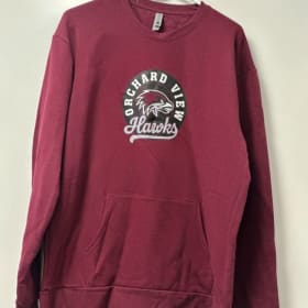 Adult Crewneck Pocket Sweatshirt - Maroon SMALL item