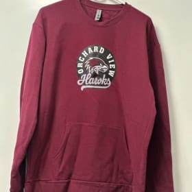 Adult Crewneck Pocket Sweatshirt - Maroon MEDIUM item