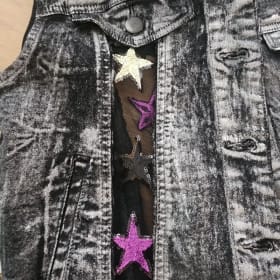 Custom Embellished Denim Jacket by Andrea Jones item