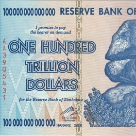 Authentic Framed $1,000,000,000,000 Note From Zimbabwe item
