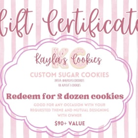 2 dozen custom sugar cookies item