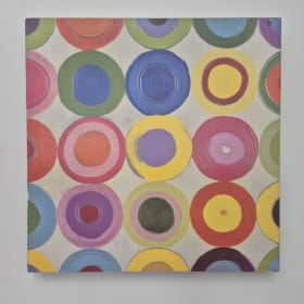 46 circles acrylic on canvas multi coloured item