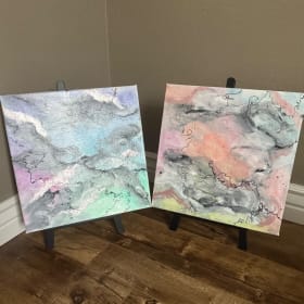"Emotional Landscapes” – A Pair of Abstract Paintings item