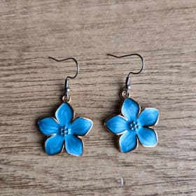 Boucles d'oreilles - Fleur bleue item