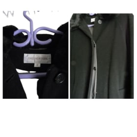 1990s JONES Wool Winter Coat – Faux Fur Details item