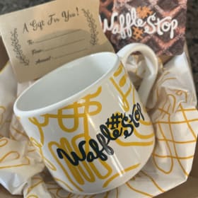 $100 Waffle Stop Gift Card and Coffee Cup item