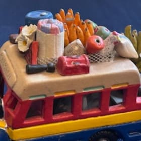 Guatemalan Clay Bus item