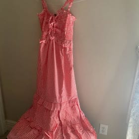 Red & White Checked Summer Dress by Merle Norman - $70 Value item