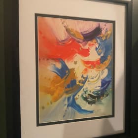 Framed Abstract Art Print - $30 Value item