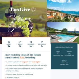 Trip to Tuscany, Italy Raffle Submission item