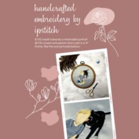 Hand Embroidered Minimalist Portrait item
