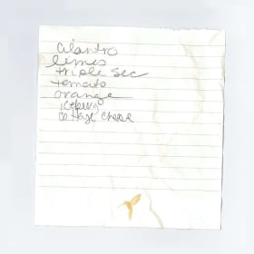 Cilantro, limes, 24″ × 24″ item