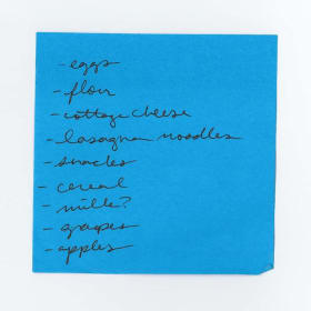 Eggs, flour, 16″ × 16″ item