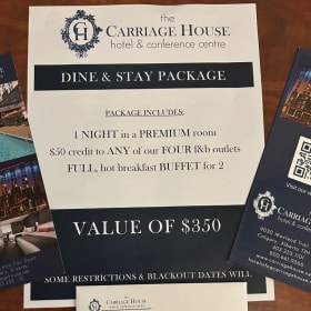 Vacation Package -Carriage House Inn Dine & Stay Package item
