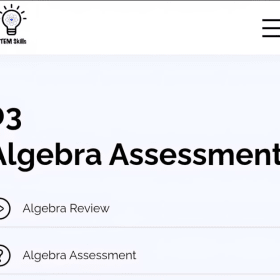 Algebra Assessment item