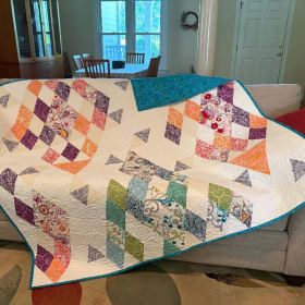 Throw-Sized Quilt Hand-Crafted by Karen Vanderlinden item