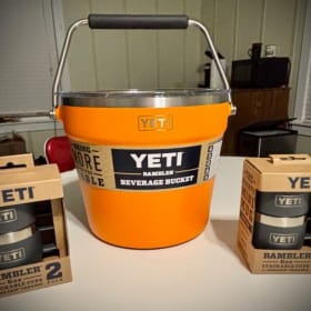 YETI Ice Cooler + 4 RAMBLER Stackable Cups item