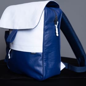 Southwest Airlines Upcycled Blue & White Backpack item