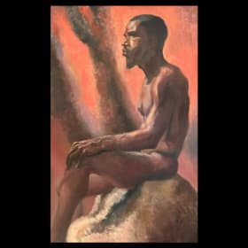 80-Seated Man by Millie Bluestein Crawford item