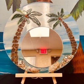 One-of-a-Kind Tropical Mirror Art item