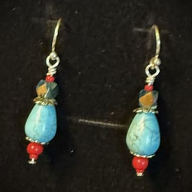 Turquoise Magnesite Earrings item