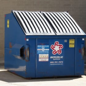 Republic Services Rental Bin + cleaning supplies item