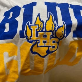 White "Blue and Gold" with Leopard Paw item