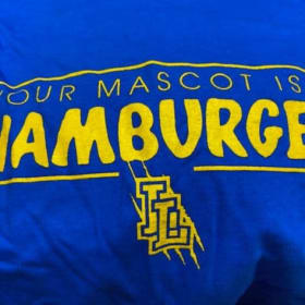 Blue Rivalry Shirt "Your mascot is a Hamburger" item