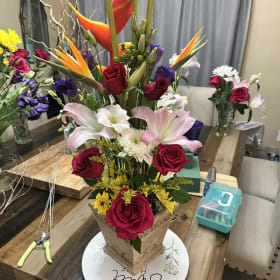 Wellness Basket & Flower Arrangement item