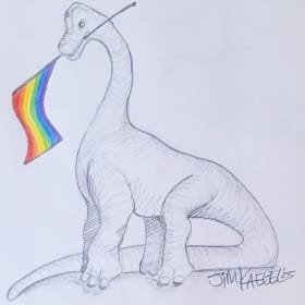 Photo of Pride Brachiosaurus