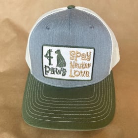 Tri Color Trucker Hat - Gray/Green/Tan item