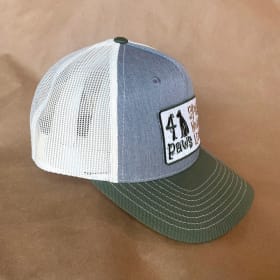 Tri Color Trucker Hat - Gray/Green/Tan item